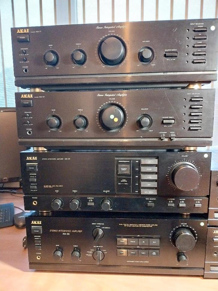Akai Versterkers (Wegens beëindiging hobby), Audio, Tv en Foto, Versterkers en Receivers, Gebruikt, Minder dan 60 watt, Overige merken