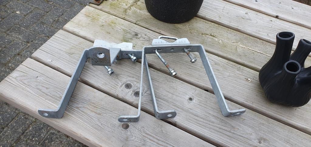 Mast beugels 25cm - Gegalvaniseerd ijzer, Ophalen of Verzenden, Gebruikt