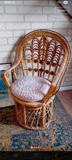 Vintage kinder pauwen stoel, Ophalen, Gebruikt, Riet of Rotan, Boho vintage
