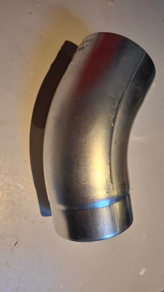 4x Nieuwe Zinken Bocht 40 - 80mm Regenpijp, Doe-het-zelf en Verbouw, Buizen en Afvoer, Bochten, Nieuw, Ophalen of Verzenden, Zink