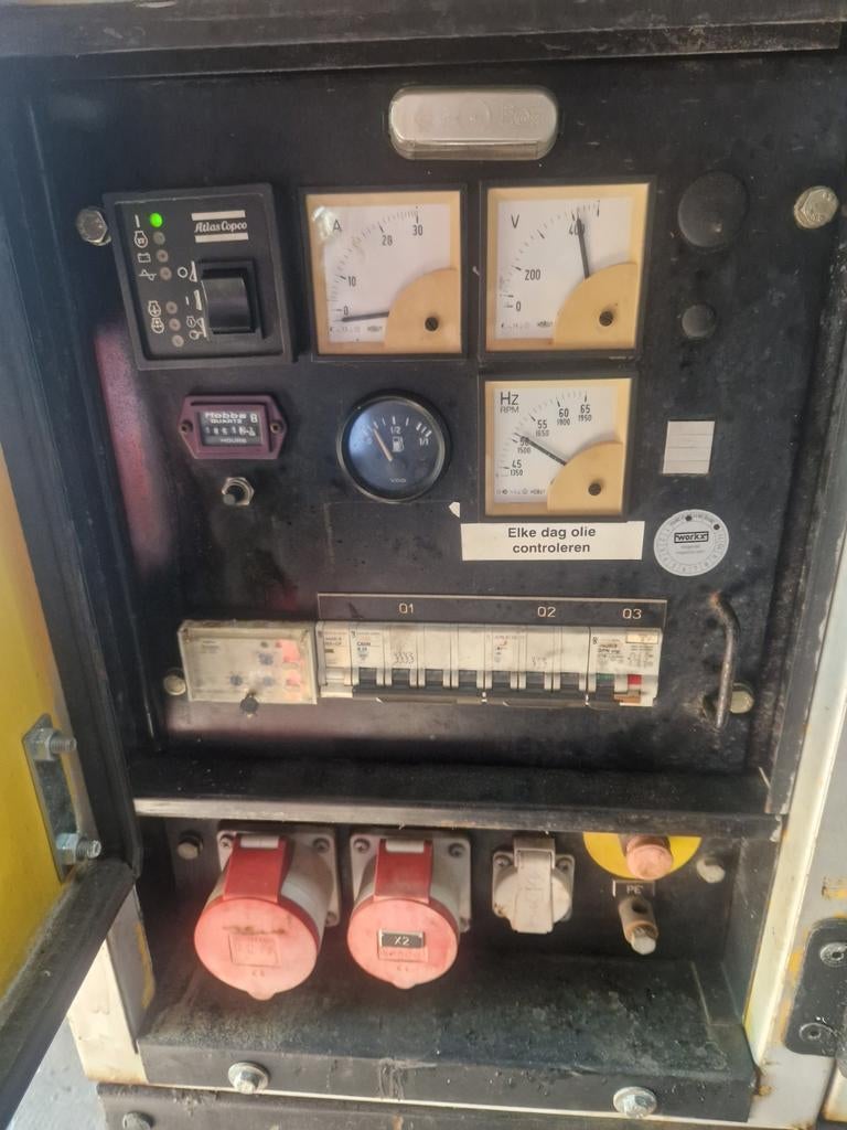 Atlas copco qas 18 20 kva aggregaat, Ophalen, Gebruikt