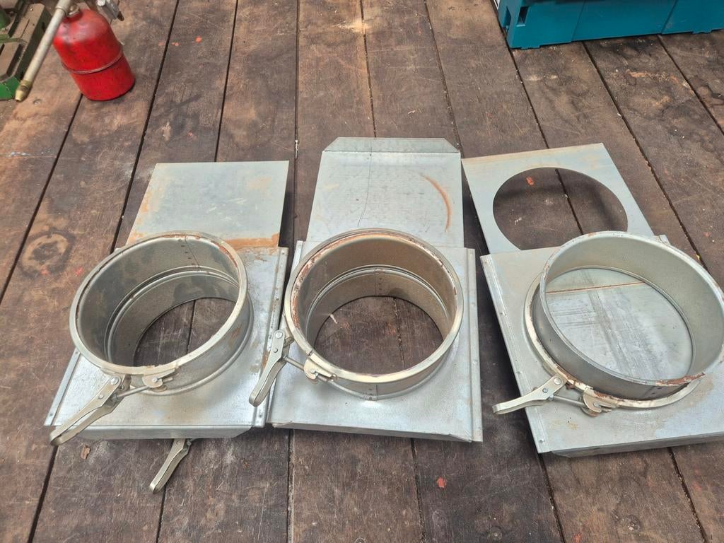 3x Klep/schuif 160 mm  afzuigbuis motafzuiging, Ophalen of Verzenden