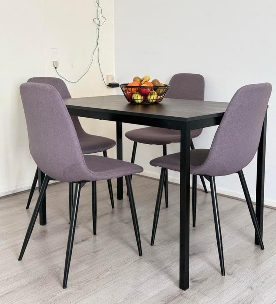 4 Jysk eetstoelen, Ophalen, Rechthoekig, 50 tot 100 cm