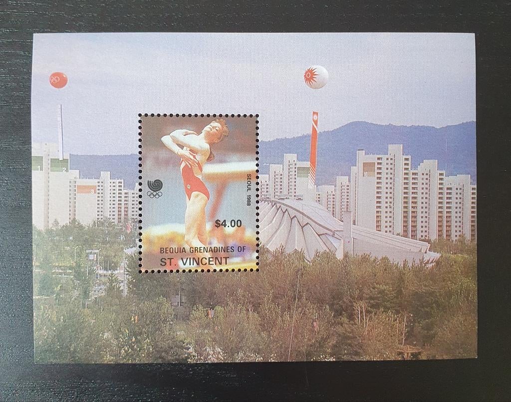 Bequia 1988 Olympische Spelen postfris, Postzegels en Munten, Verzenden, Postfris, Sport
