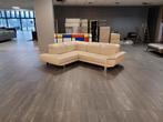 ✅️️ GEREINIGD creme lederen hoekbank 255x215 GRATIS LEVERING, Huis en Inrichting, Banken | Bankstellen, 250 tot 300 cm, Hoekbank