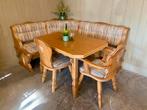 Robuuste èchte Duitse eethoek Oostenrijkse eiken zithoek, Ophalen, Inclusief barstoelen, Zo goed als nieuw, Nvt