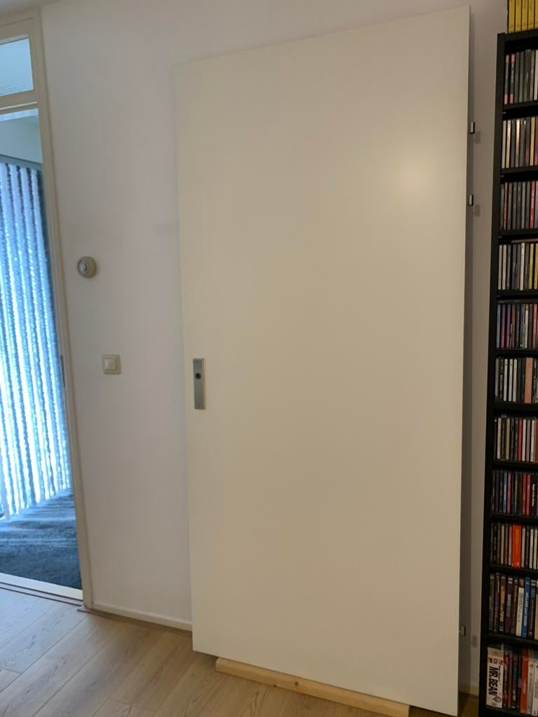 Opdekdeur rechtsdraaiend , brandwerende deur), Ophalen, Zo goed als nieuw, Binnendeur, 200 tot 215 cm