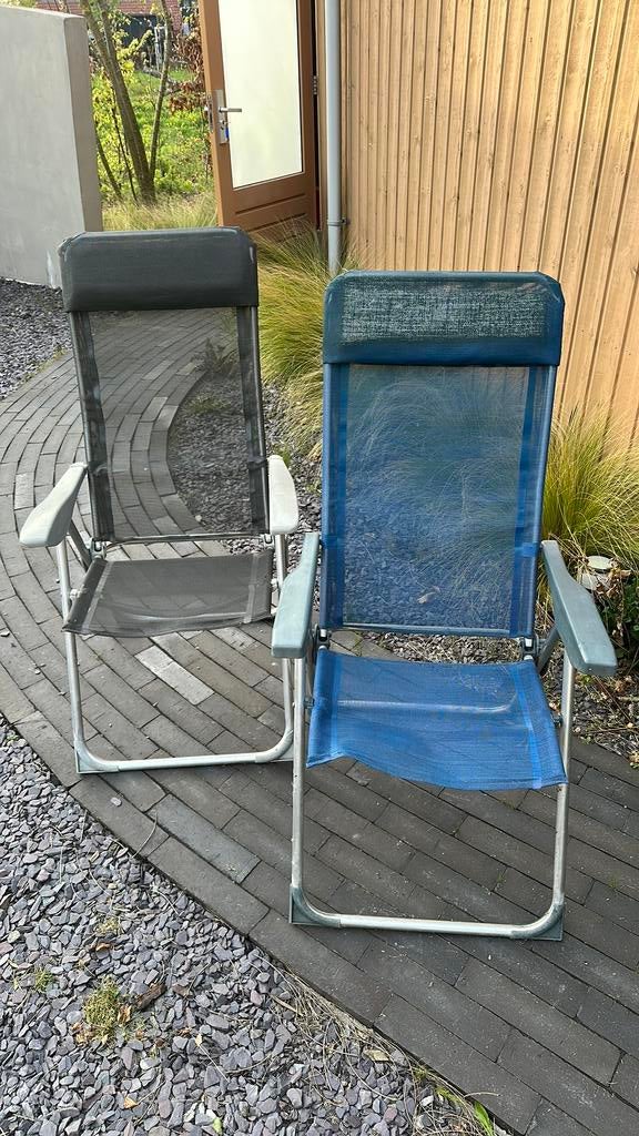2x standenstoel, Caravans en Kamperen, Ophalen, Gebruikt, Campingstoel