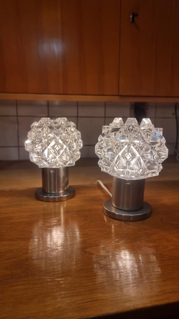 Set vintage nachtlampjes kamenicky Senpv ijsglas, Ophalen, ,, ,, ,