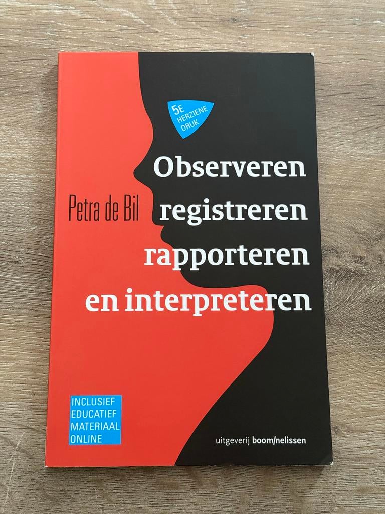Boek: Observeren, registreren, rapporteren en interpreteren, Boeken, Studieboeken en Cursussen, Ophalen of Verzenden, Zo goed als nieuw