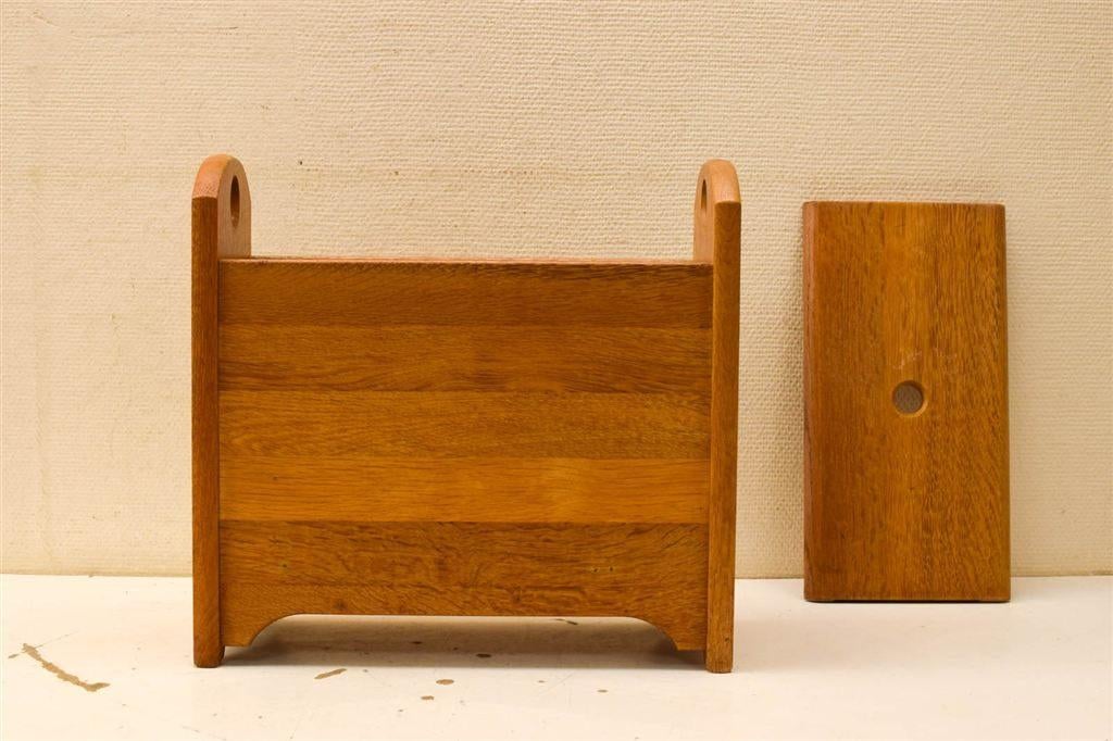 Houten Lectuurbak/ krantenbak met deksel 50755, Huis en Inrichting, Woonaccessoires | Krantenbakken en Lectuurbakken, Ophalen of Verzenden