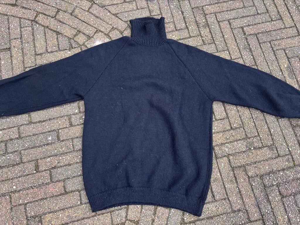Handgebreide coltrui maat L, Kleding | Heren, Ophalen of Verzenden, Gedragen, Maat 52/54 (L), Blauw