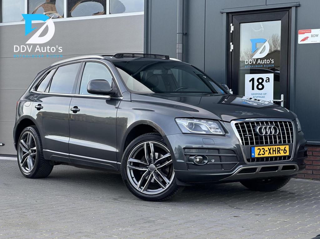 Audi Q5 2.0 TFSI/211pk quattro 2x S-Line|Pano|Automaat|Trekh, Auto's, Automaat, Gebruikt, Zwart, Leder