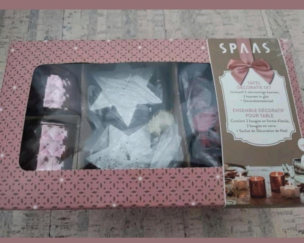 SPAAS giftset: 2 kaarsen, 2 kaarshouders, potpourri, Overige materialen, Nieuw, Ophalen of Verzenden, Minder dan 25 cm