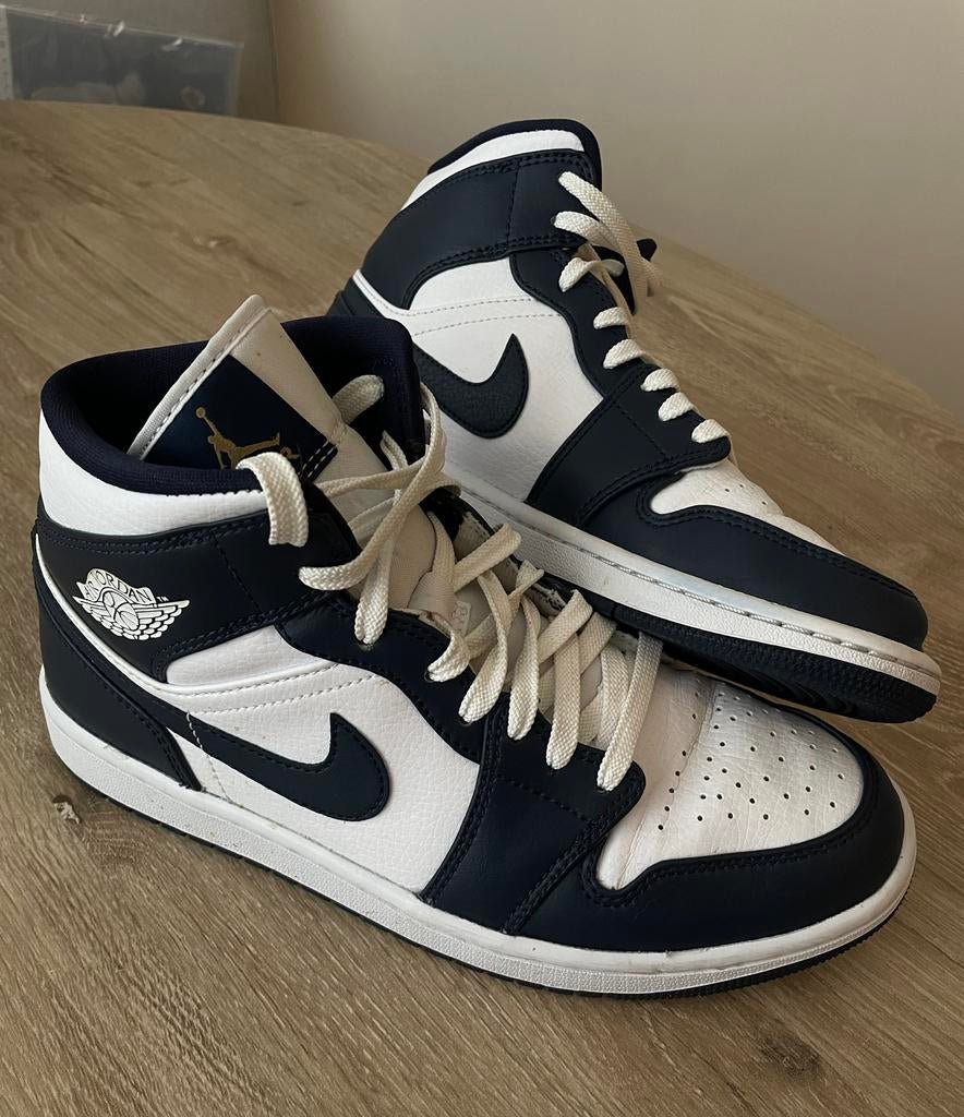 Jordan 1 mid maat 41, Kleding | Heren, Schoenen, Blauw, Ophalen of Verzenden, Sneakers of Gympen, Zo goed als nieuw