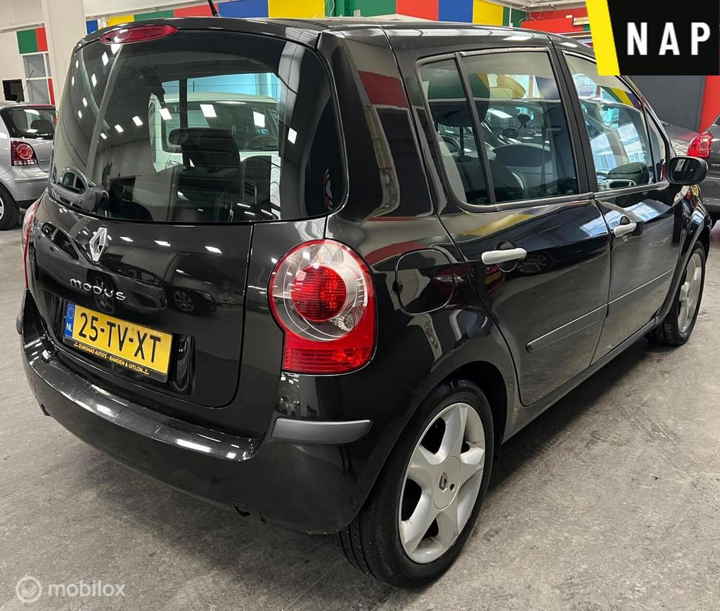 Renault Modus 1.6-16V Air NAP-Panoramadak-Airco-Cruise, Voorwielaandrijving, Zwart, 4 cilinders, Origineel Nederlands