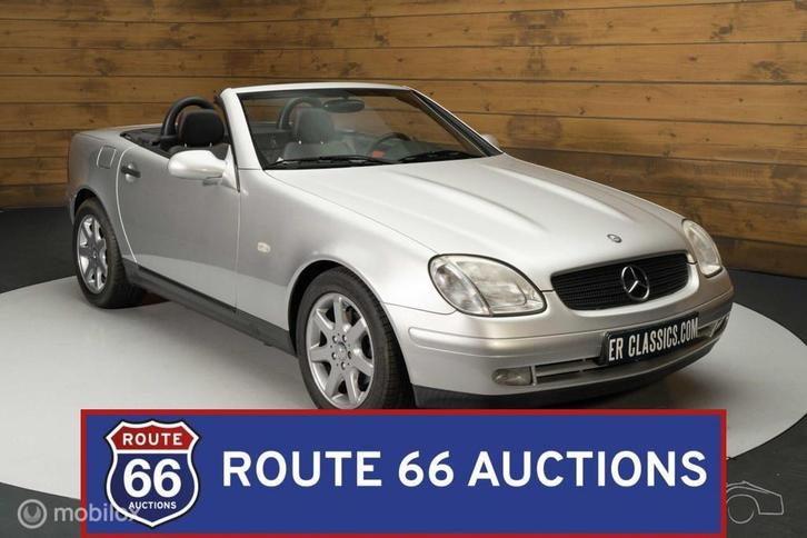 Mercedes-Benz SLK 230 Kompressor | 1999 | Route 66 Auctions, Auto's, Oldtimers, Bedrijf, Te koop, Mercedes-Benz, Benzine, Overige carrosserieën