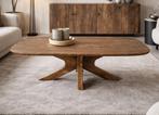 Magazijn Leegverkoop Nieuwe salontafel deens ovaal mangohout, Nieuw, Ophalen of Verzenden, Info@wkhome.nl, Argonweg 20 Amersfoort