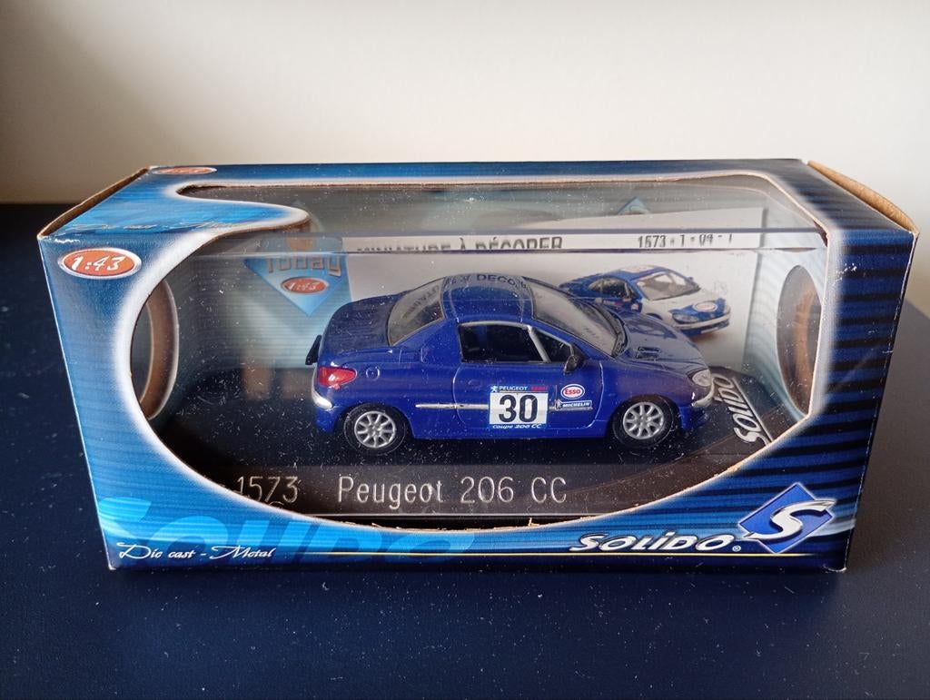 Solido #1573 Peugeot 206 CC mint boxed, Hobby en Vrije tijd, Modelauto's | 1:43, Ophalen of Verzenden, Zo goed als nieuw, Auto