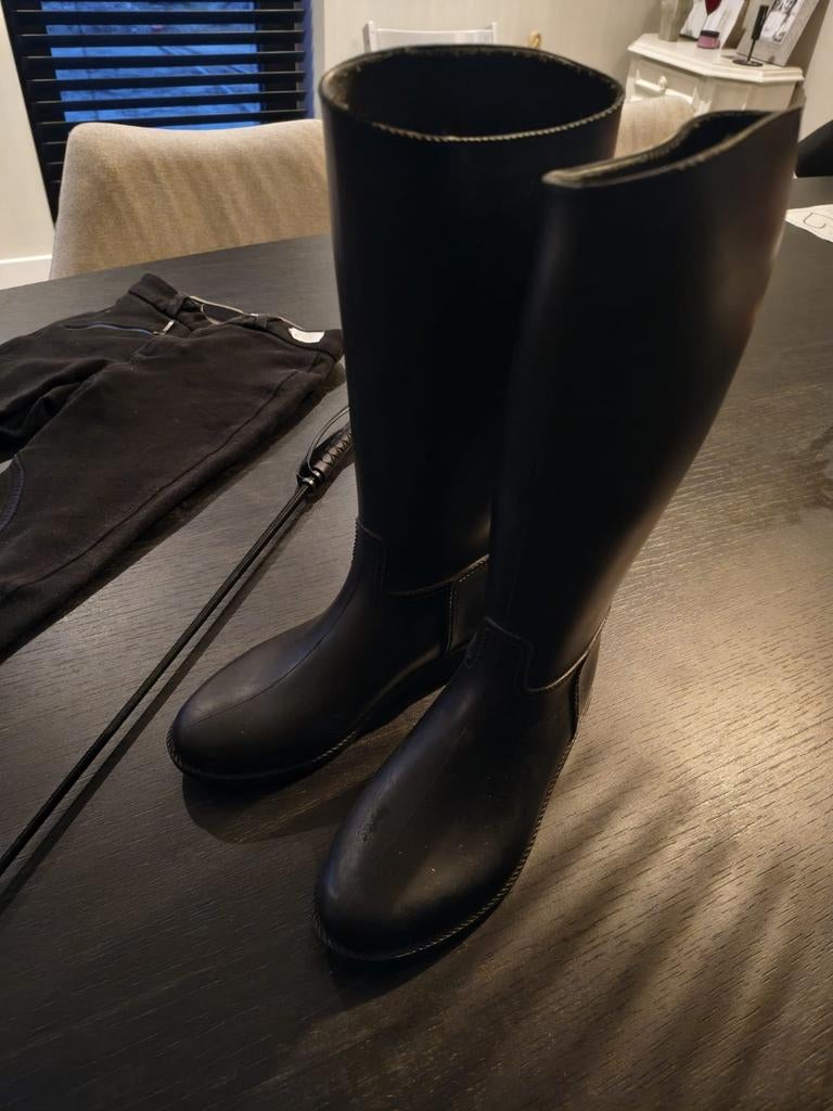 Paardrijlaarzen, paardrijbroek, zweep, Ophalen of Verzenden, Zo goed als nieuw, Dressuur, Schoeisel