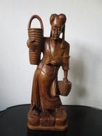 mooi uit hout gesneden beeld 37 cm, Ophalen of Verzenden