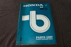 Honda P50 1967 moped parts list bromfiets onderdelen boek, Ophalen of Verzenden, Gebruikt