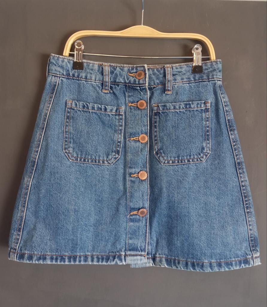 Bershka denim skirt maat 34 xs, Kleding | Dames, Rokken, Blauw, Zo goed als nieuw, Maat 34 (XS) of kleiner, Boven de knie