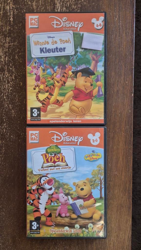 Disney Winnie de Poeh Educatieve PC/MAC Spellen (2 stuks), Spelcomputers en Games, Games | Pc, Puzzel en Educatief, Gebruikt, 1 speler