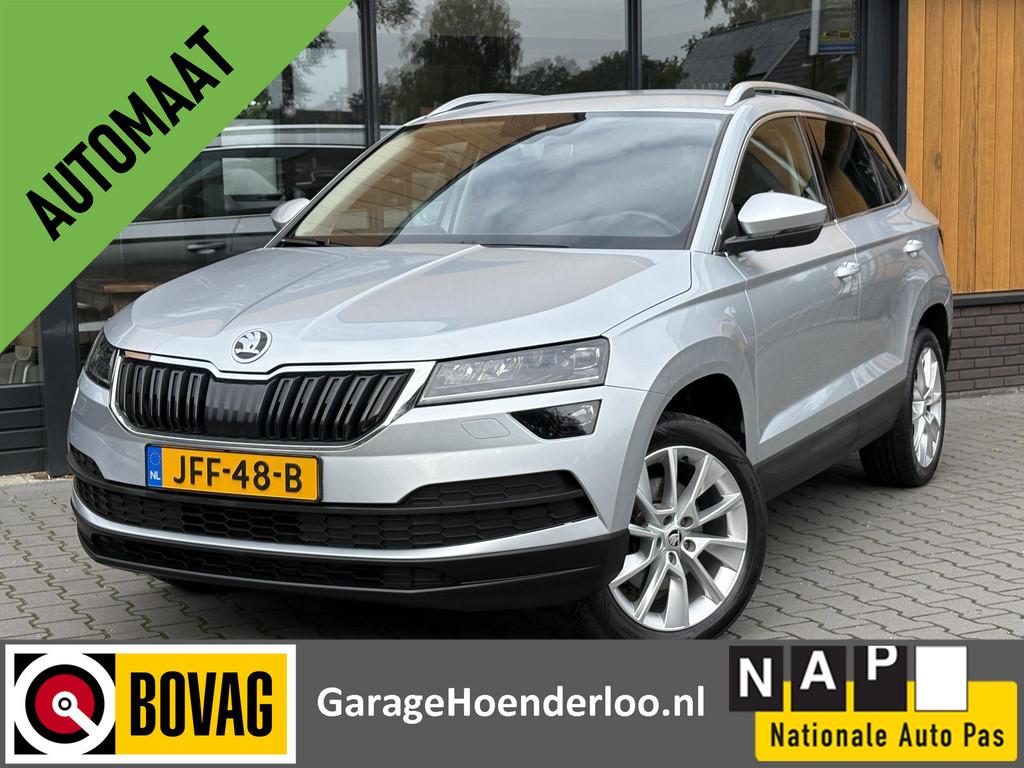 Skoda Karoq 1.0 TSI Adap.Cruise, Carplay, LED, Elekt. Stoel,, Stof, Gebruikt, Met garantie (alle), 1261 kg