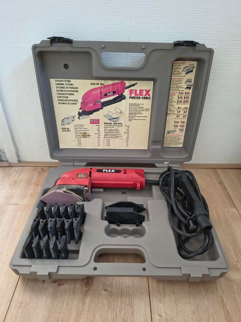 Nette Flex PS 206 profielschuurmachine met toebehoren., Onb, Ophalen of Verzenden, Onb, Vlakschuurmachine