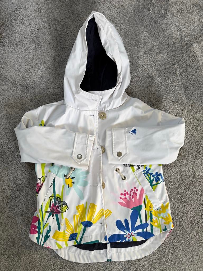 Catimini regenjas maat 98/104 (3/4 jaar) met bloemenprint, Ophalen of Verzenden, Zo goed als nieuw, Meisje, Jas