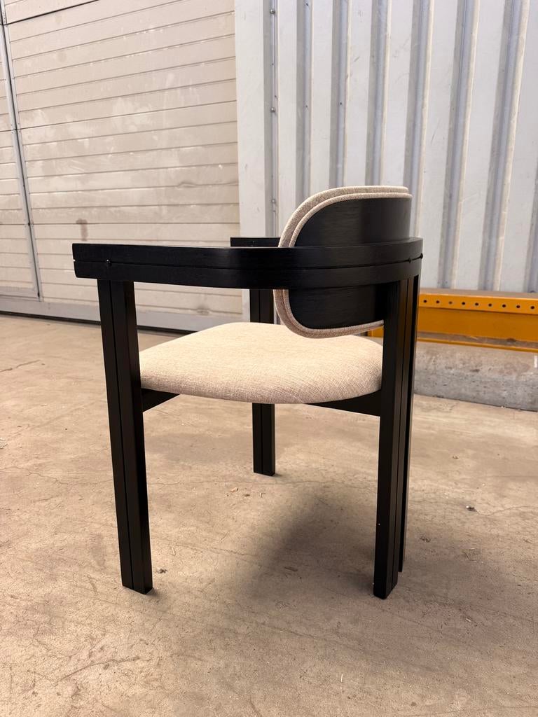 6x design stoel zwart eiken - Art Deco - nieuw!, Ophalen of Verzenden, Zo goed als nieuw, Zwart, Vijf, Zes of meer stoelen