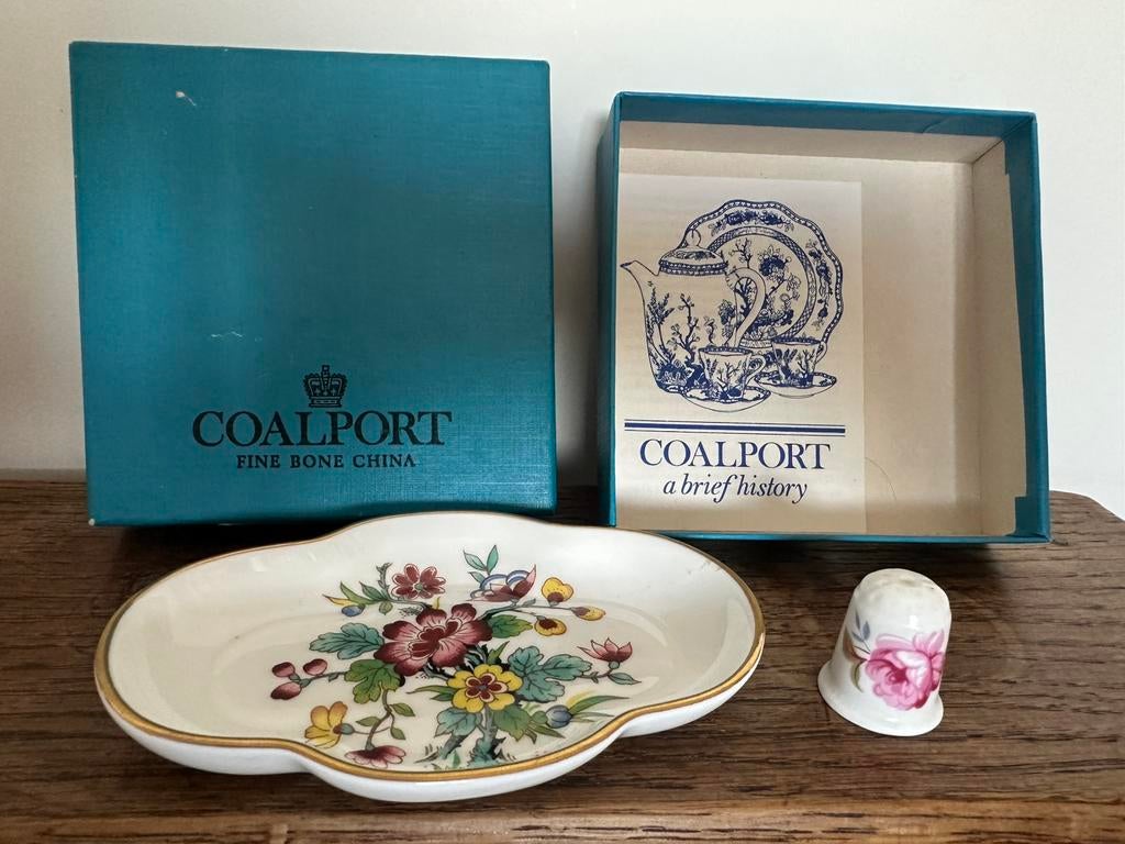 vintage Coalport porseleinen Ming Rose, Antiek en Kunst, Ophalen of Verzenden