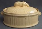 Omstreeks1880 VROEGE Pate Bak Pot Konijn Haas op het deksel, Ophalen of Verzenden