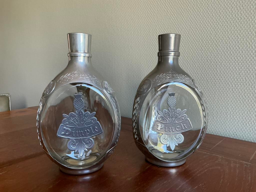 SCOTCH WHISKEY KARAFFEN, HAIG, DIMPLE, PINCH, VADERDAG, Verzamelen, Glas en Borrelglaasjes, Zo goed als nieuw, Overige typen, Ophalen of Verzenden