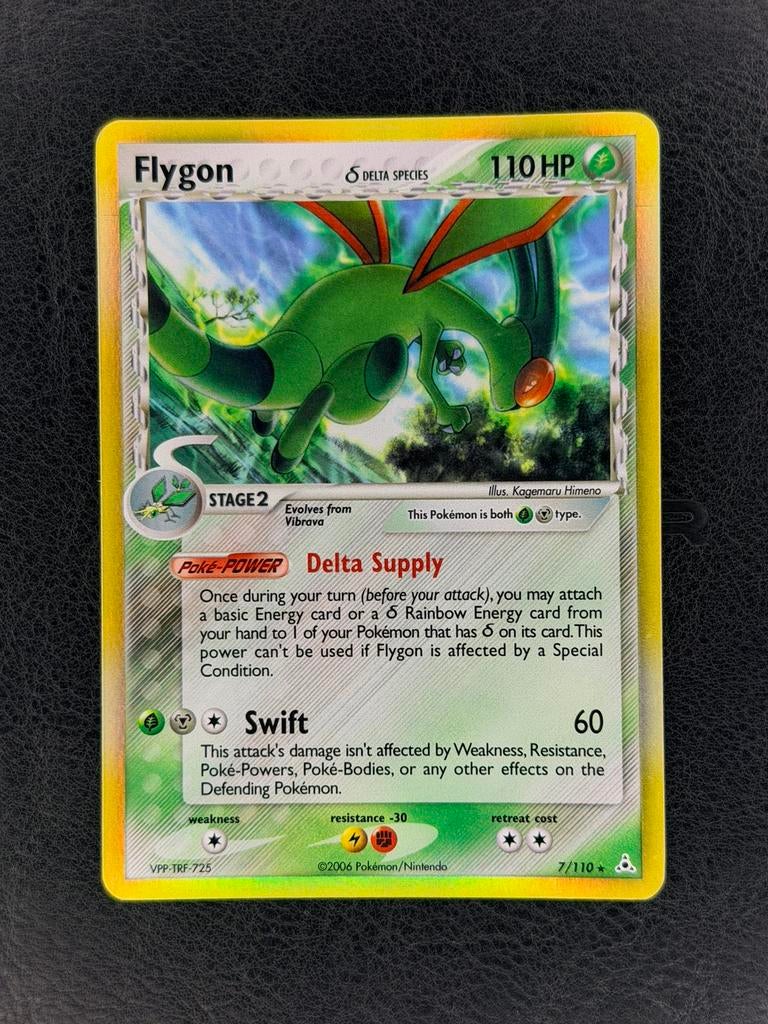 Flygon (Delta Species) 7/110 REV Holo EX Holon Phantoms, Ophalen of Verzenden, Zo goed als nieuw, Losse kaart, Foil