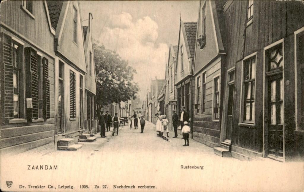 Zaandam - Rustenburg - straat, Verzamelen, Ophalen of Verzenden, Voor 1920, Ongelopen, Noord-Holland