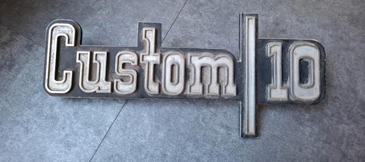 Metalen Custom /10 embleem logo chevrolet vintage emblemen, Auto-onderdelen, Overige Auto-onderdelen, Amerikaanse onderdelen, Oldtimer onderdelen