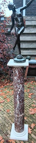 Antiek Rouge Royal marmeren zuil kolom, Ophalen of Verzenden, Zo goed als nieuw