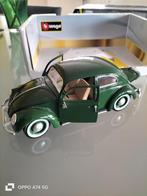 Burago Volkswagen Kever Beetle 1955 1:18 groen in doos, Ophalen of Verzenden