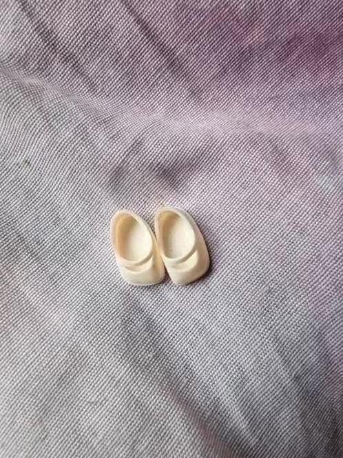 Heidi Ott Miniaturen Witte Schoentjes voor Popje 10 cm, Ophalen of Verzenden