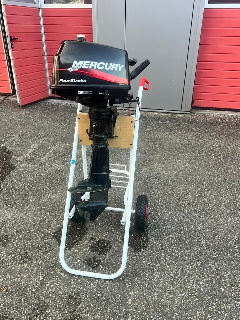 Mercury 4 pk buitenboordmotor 4-takt, Watersport en Boten, Ophalen, 5 tot 10 pk, Viertaktmotor, Zo goed als nieuw