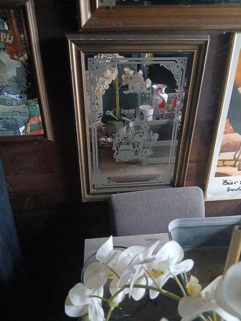 Oranjeboom bier spiegel, Verzamelen, Ophalen, Zo goed als nieuw, Reclamebord, Plaat of Schild, Oranjeboom