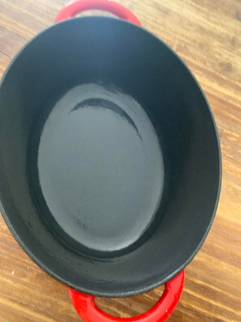 Zwilling Gietijzeren Braadpan - Rood, Ophalen of Verzenden, Zo goed als nieuw, Koekenpan of Braadpan, Gietijzer