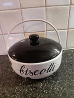 Koekjes Biscotti schaal met deksel van Paresch uit Italië, Keramiek, Overige typen, Ophalen of Verzenden, Zo goed als nieuw