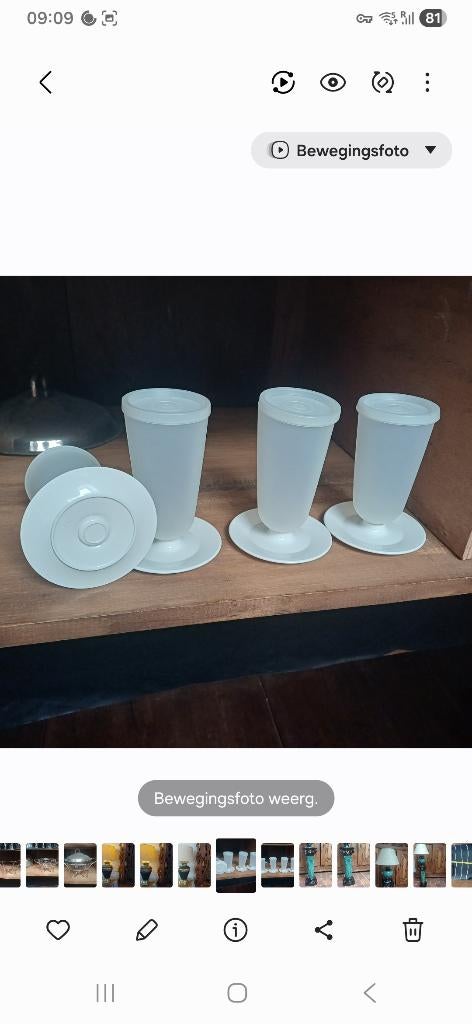 Tupperware ijscoupe, Ophalen of Verzenden, Gebruikt, Wit, Overige typen