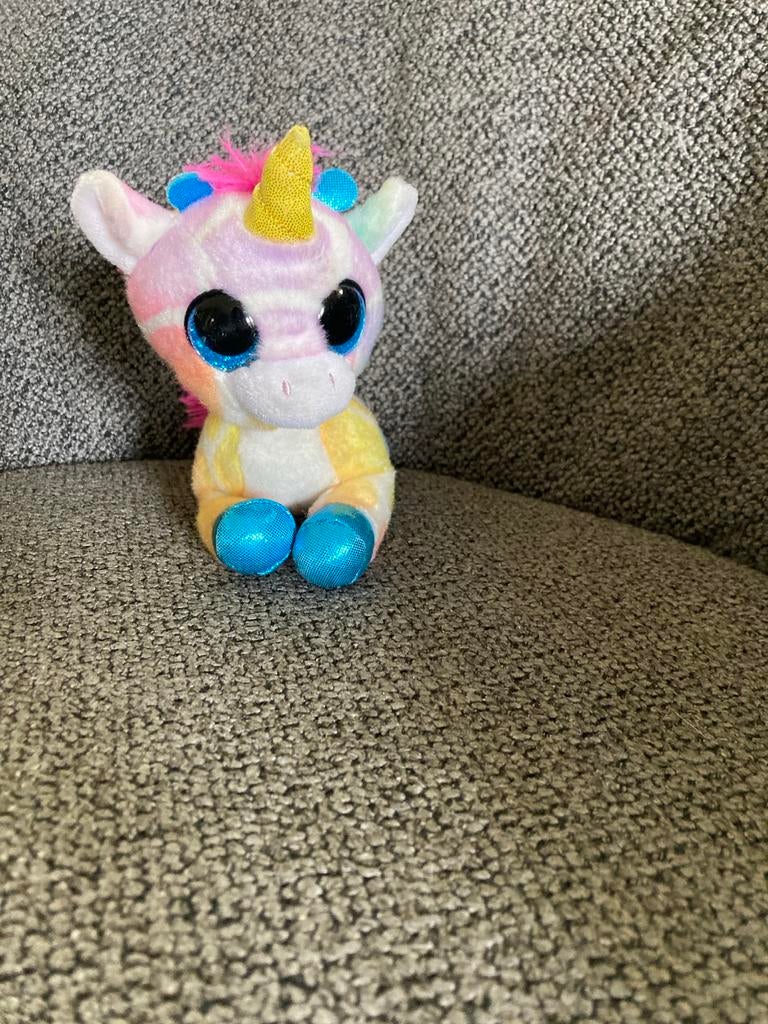 Ty beanie boo Eenhoorn unicorn Knuffel, Gebruikt, Eenhoorn, Overige karakters, Ophalen of Verzenden