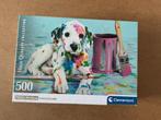 Clementoni legpuzzel 500 stukjes - Puppy met verf, Ophalen, 500 t/m 1500 stukjes, Zo goed als nieuw, Legpuzzel