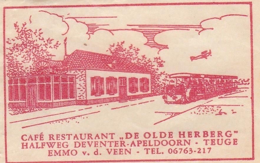 De Olde Herberg Teuge - Emmo vd Veen - treintje Deventer, Ophalen of Verzenden