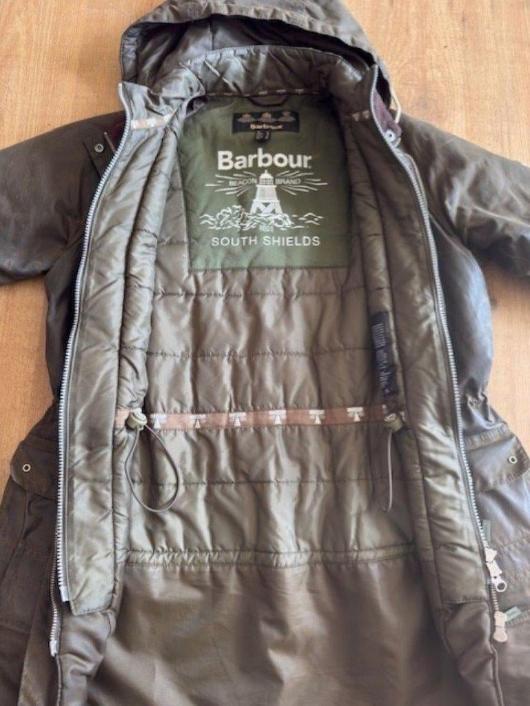 Barbour Beacon lined wax jas Maat  EU38, Kleding | Dames, Jassen | Winter, Maat 38/40 (M), Barbour, Overige kleuren, Verzenden